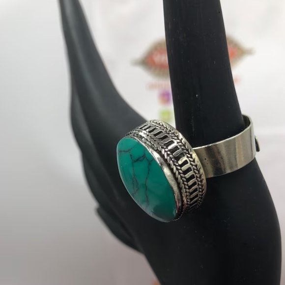 Afghan Stone Ring, Handmade Kuchi Ring, Statement Ring, Gift For Her - Picture 2 of 2
